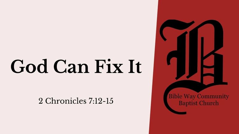 God Can Fix It