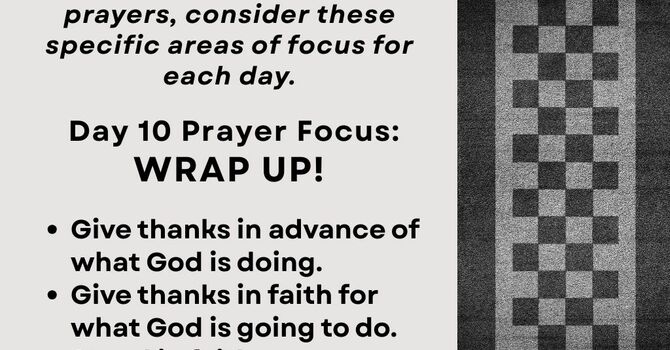 Day 10 Fasting & Prayer Encouragement