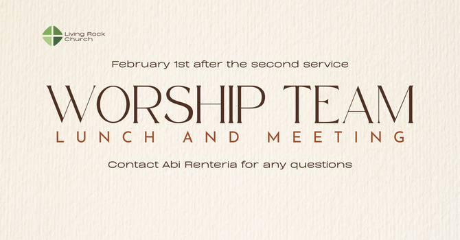 Worship Team Meeting