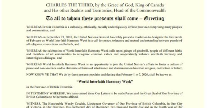 2026 INTERFAITH HARMONY WEEK CELEBRATION