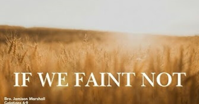 "If We Faint Not"