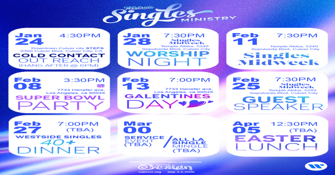 Singles Ministry Events!