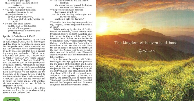 Worship Service Bulletin - Third Sunday After Epiphany image