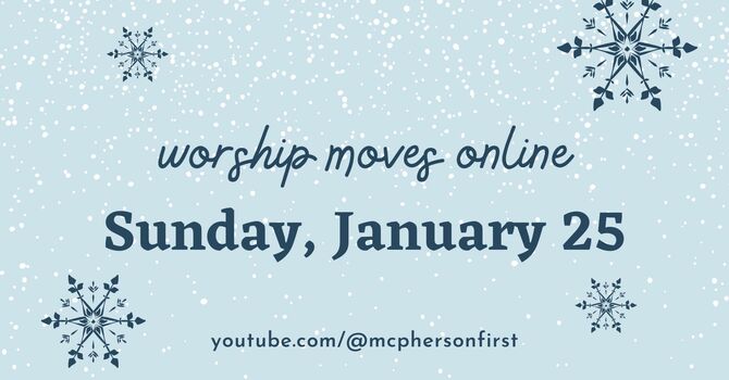 Sunday Worship Moving Online