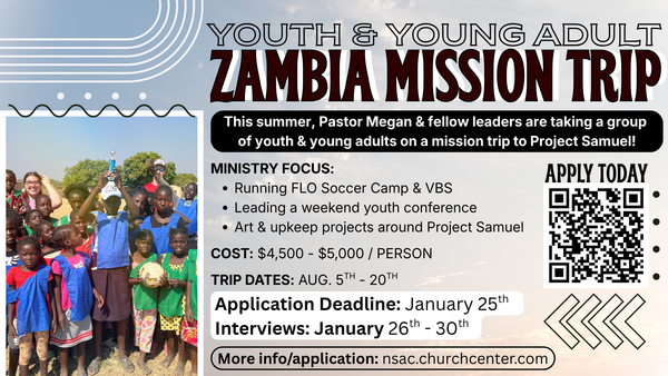 NSA Youth / Young Adult Zambia Mission Trip