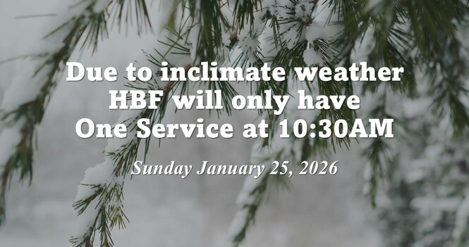 One Worship Service at 10:30AM Sunday  