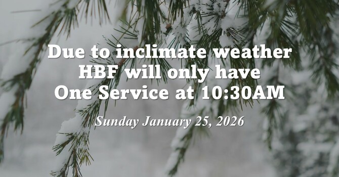 One Worship Service at 10:30AM Sunday  