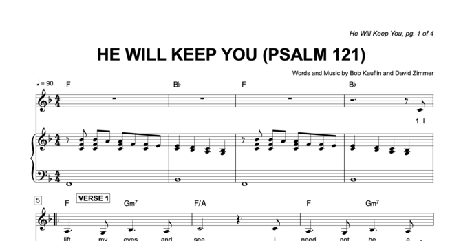 He Will Keep You (Psalm 121)