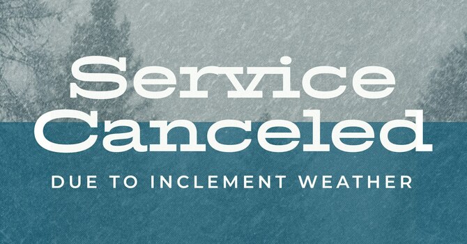 Sunday Services Cancelled  image
