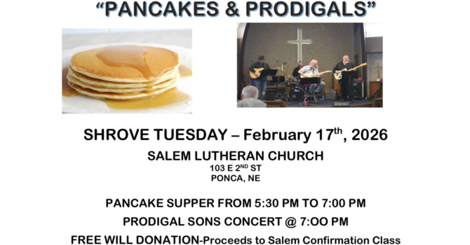 JOIN US for SHROVE TUESDAY