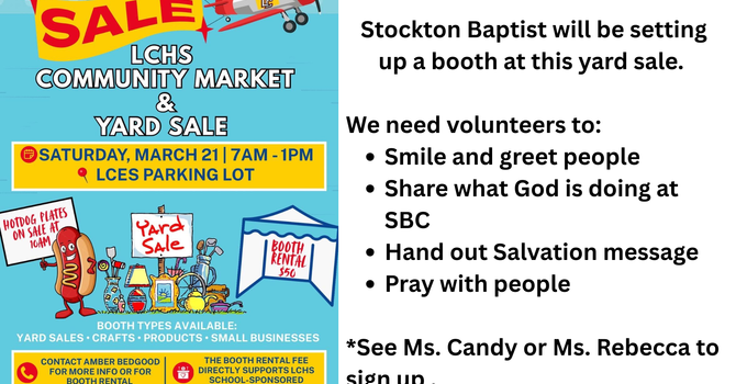 Booth at LCES Community Market