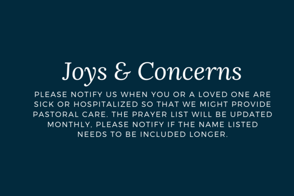 Joys & Concerns