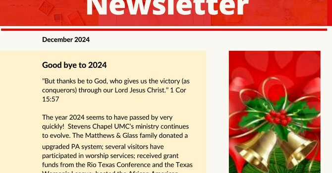 December 2024 - Newletter image