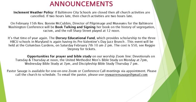 Weekly Announcements image