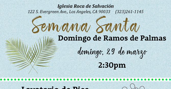 Servicio Especial: Domingo de Palmas