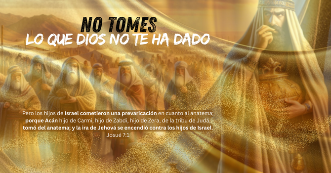 No tomes lo que Dios no te ha dado.  image