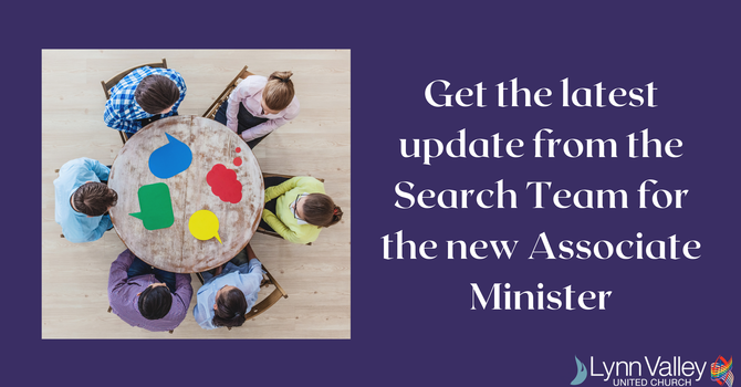 Associate Minister Search Team News image