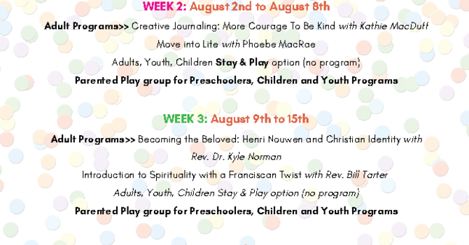 2026 Sorrento Centre Summer programming