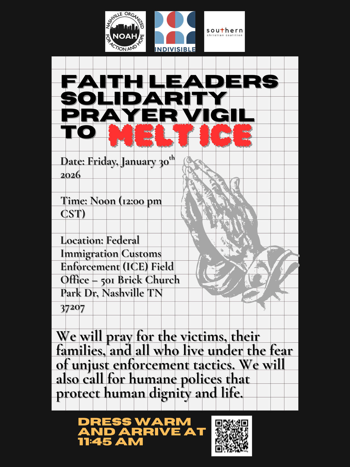 NOAH Prayer Vigil | Nashville Organized for Action & Hope (NOAH