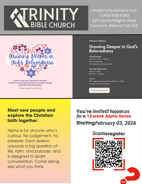 Trinity Bible Church Upcoming Events