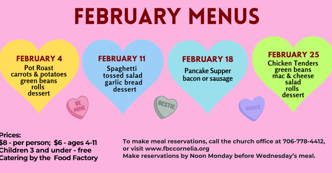 Wednesday Night Meal Reservations image