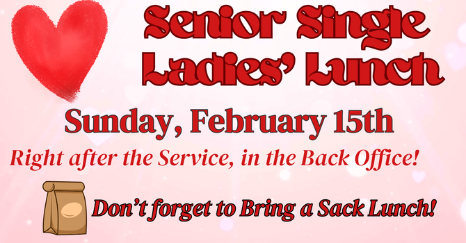 Senior Singles' Lunch!
