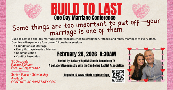 Build To Last Marriage Conference
