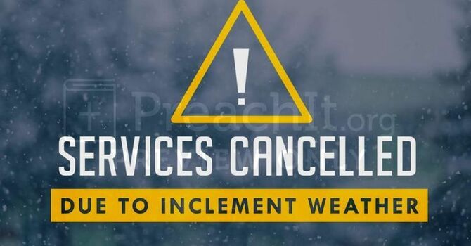 Wednesday Services Cancelled image