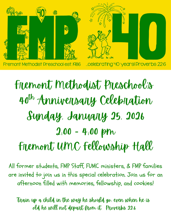 Fremont Methodist Preschool Celebration