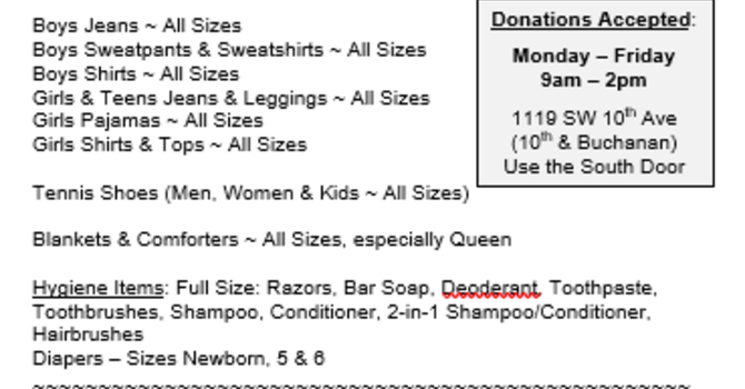 DoorStep January Needs! image