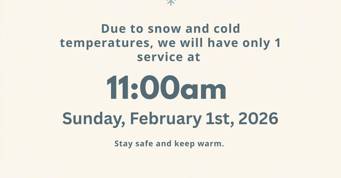11:00am Service Only 2/1/2026