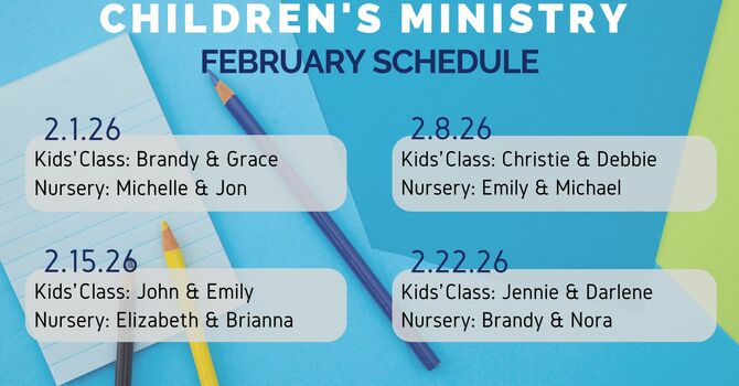 Children's Ministry Volunteer Rotation image