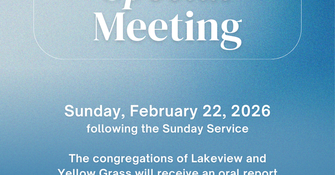 Special Congregational Meeting