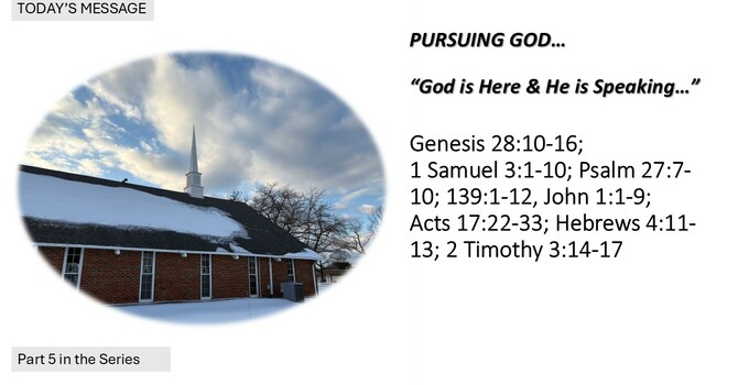 “God is Here & He is Speaking"