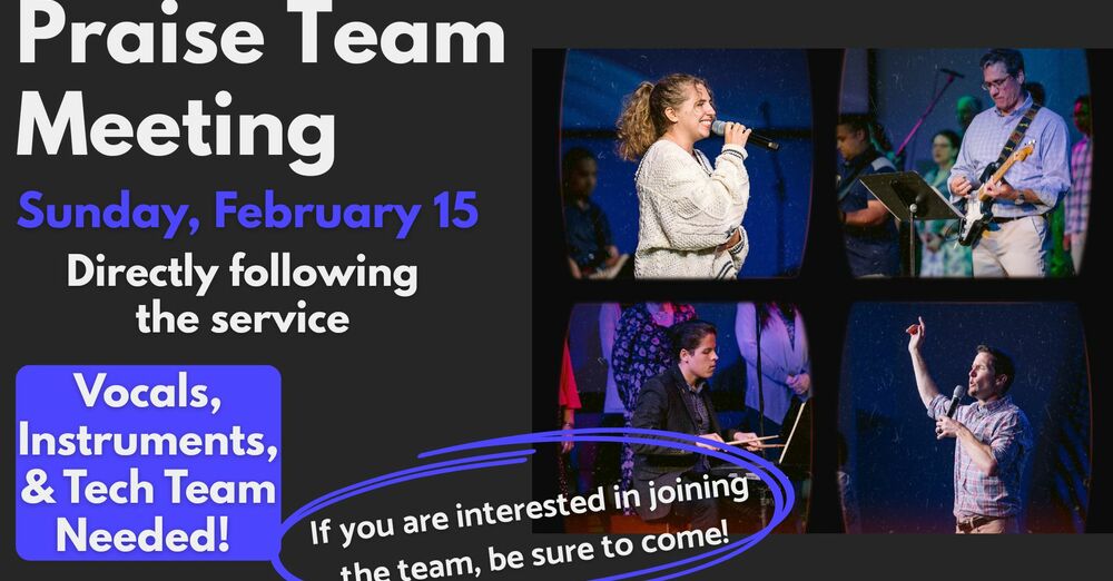 Praise Team Meeting