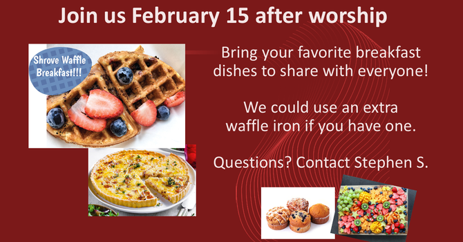 Get ready for Waffle Sunday Feb 15th
