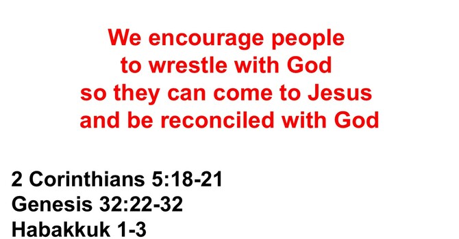 Wrestling with God to Reconcile with God