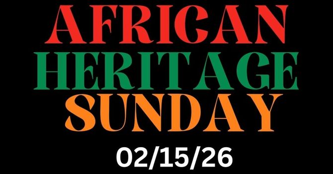 African Heritage Sunday