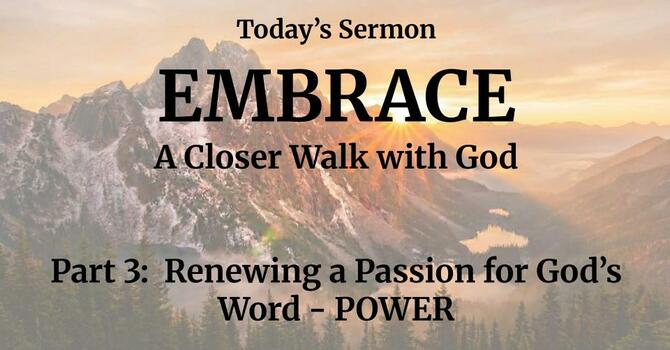 Renewing a Passion for God's Word - POWER