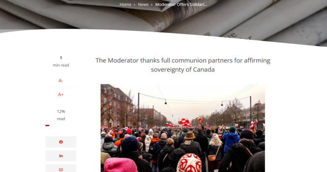 Moderator Offers Solidarity to US Partners and Greenland Bishop