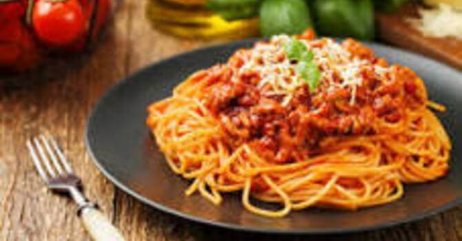 Valentine Spaghetti Meal