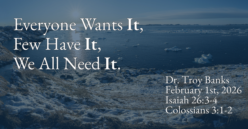 Everyone Wants It, Few Have It, We All Need It.