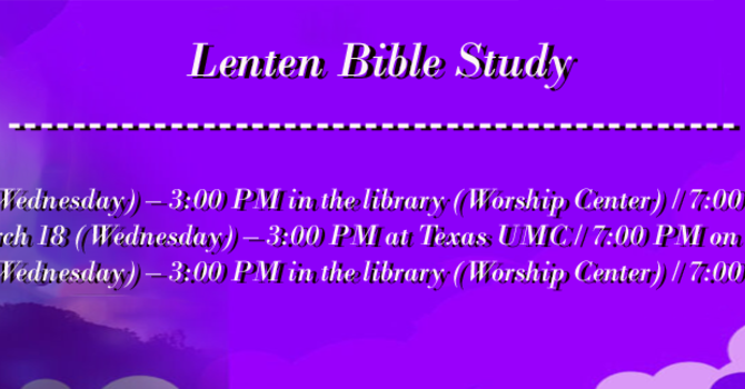 Lenten Bible Study Session