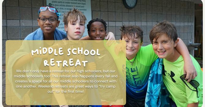 Camp Swamp Middle School Retreat