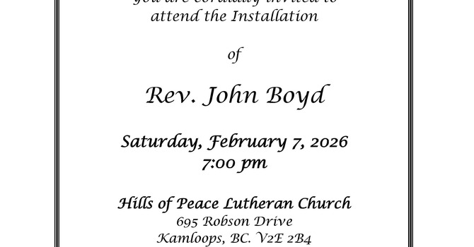 Installation of Pastor John Boyd