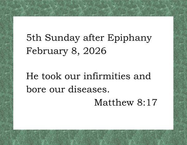Fifth Sunday after Epiphany