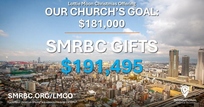SMRBC Gives $191,495.19 to LMCO International Missions Offering