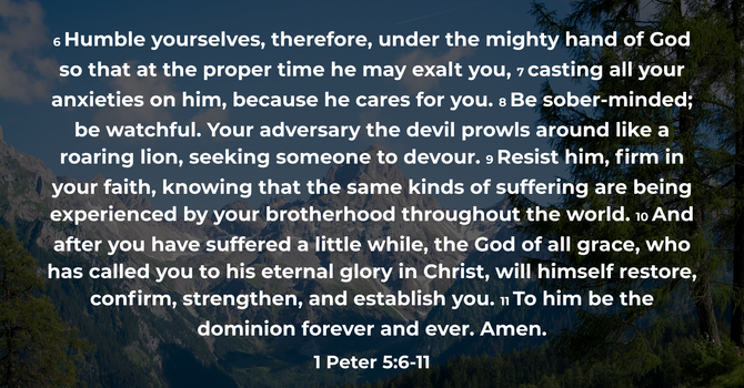 1 Peter 5:6-11 image