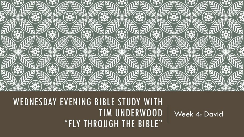 Wednesday Evening Bible Study 