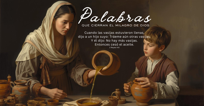 Palabras que cierran el milagro de Dios.